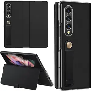 ultra thin with holder for samsung galaxy z fold 2 3 5g 2020 2021 case flip magnetic leather cover for galaxy z fold 2 3 free global shipping