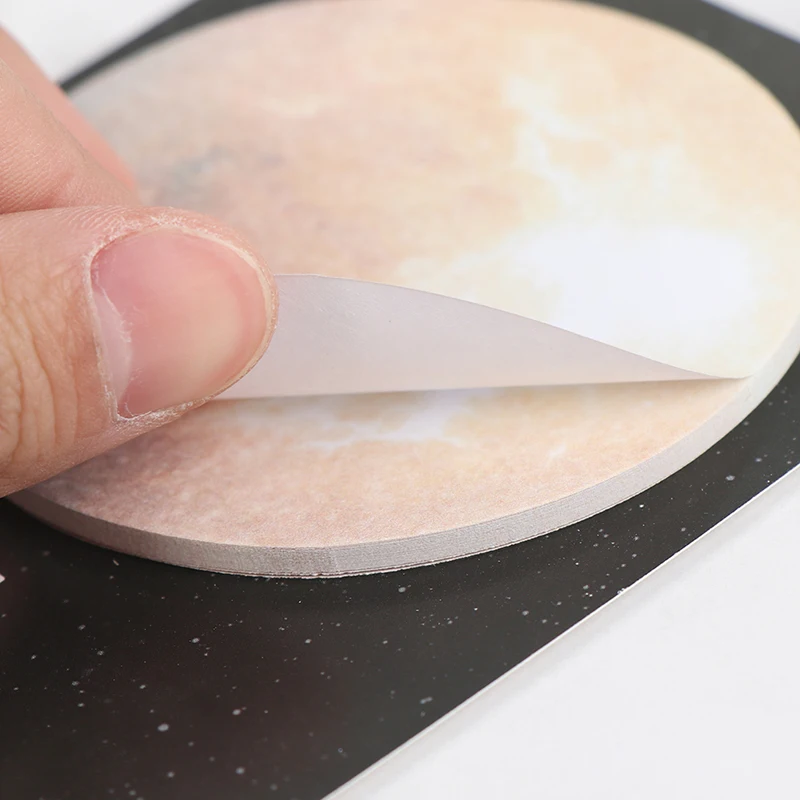 1 шт. креативная круглая планета серия блокнот бумага почтовая липкая для заметок