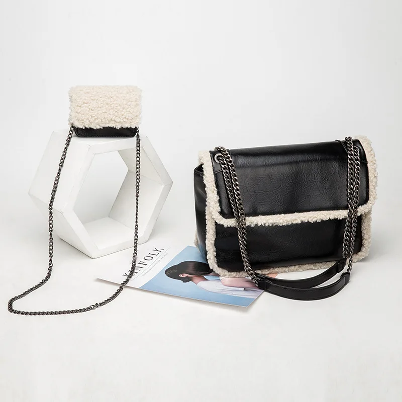 Женская модная плюшевая сумка почтальона через плечо мессенджер| |