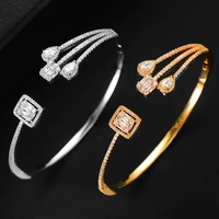 luxury romantic original bangle cuff bangle jewelry for women full micro cubic zircon jewelry bangle for women girls party 2020