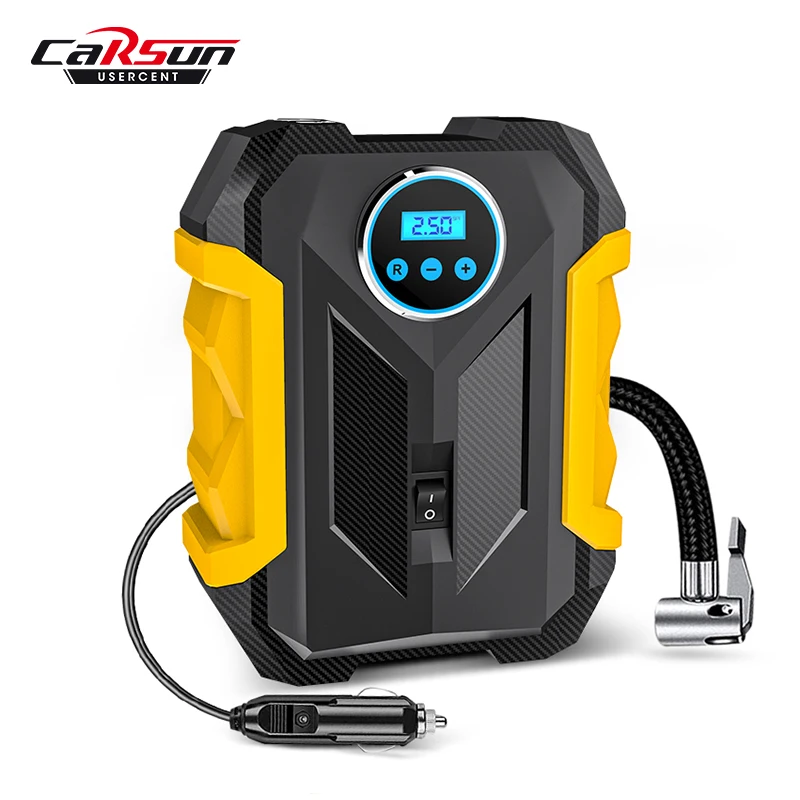 Автомобильный насос для шин Carsun, 150 PSI, со светодиодной лампой