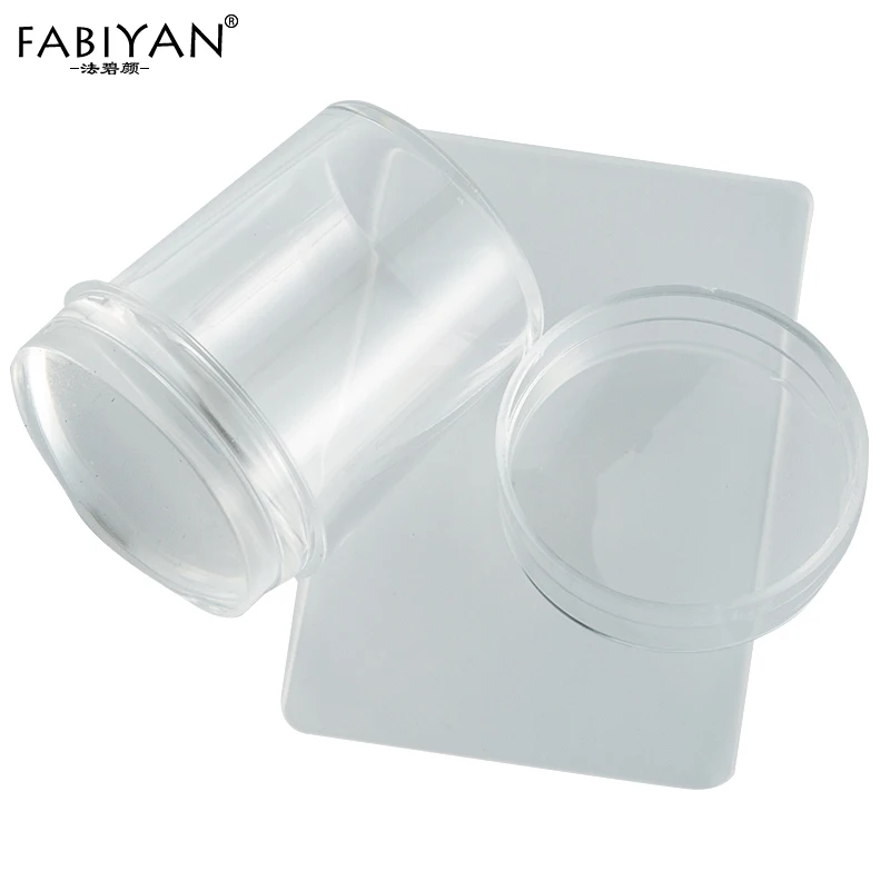 3 8 см дизайн ногтей большая голова желе силиконовый Stamper прозрачный штамп скребок