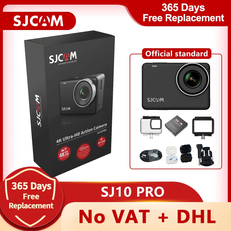

Без НДС оригинальная Экшн-камера SJCAM SJ10 Pro 4K Supersmooth 4K 60FPS WiFi Ambarella спортивная видеокамера 10 м корпус водонепроницаемый