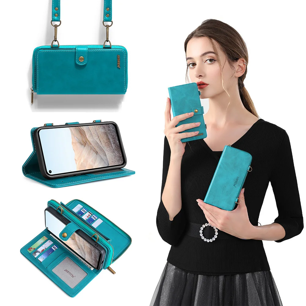 

Wallet Fashion Shoulder Bag PU Leather Phone Case Cover For Google Pixel 4 4XL 4A 5G 5 5A 6 6Pro