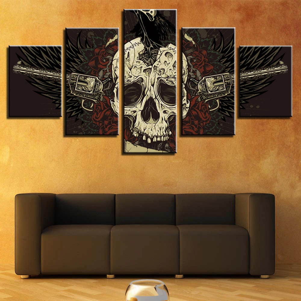 Холст Картины принты для домашнего декора Плакат 5 шт. череп ужас картинки