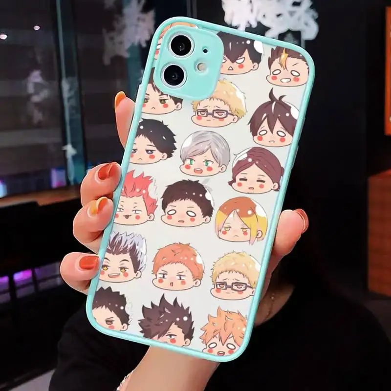 

Haikyuu Hinata attacks Anime Phone Case Matte Transparent for iPhone 7 8 11 12 s mini pro X XS XR MAX Plus cover funda