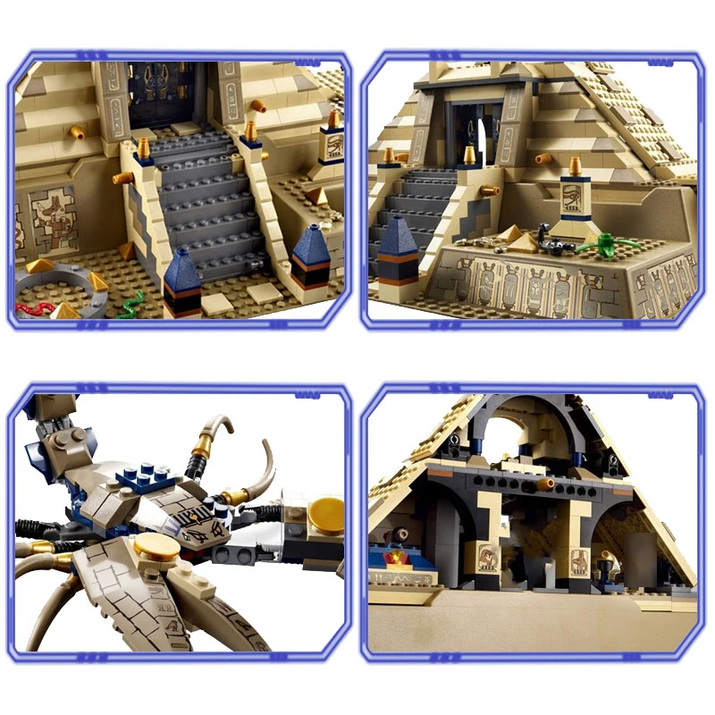 Совместимая серия Technic, египетский фараон, пирамида скорпиона, супер 822 шт., строительные блоки, детские игрушки с фигурками