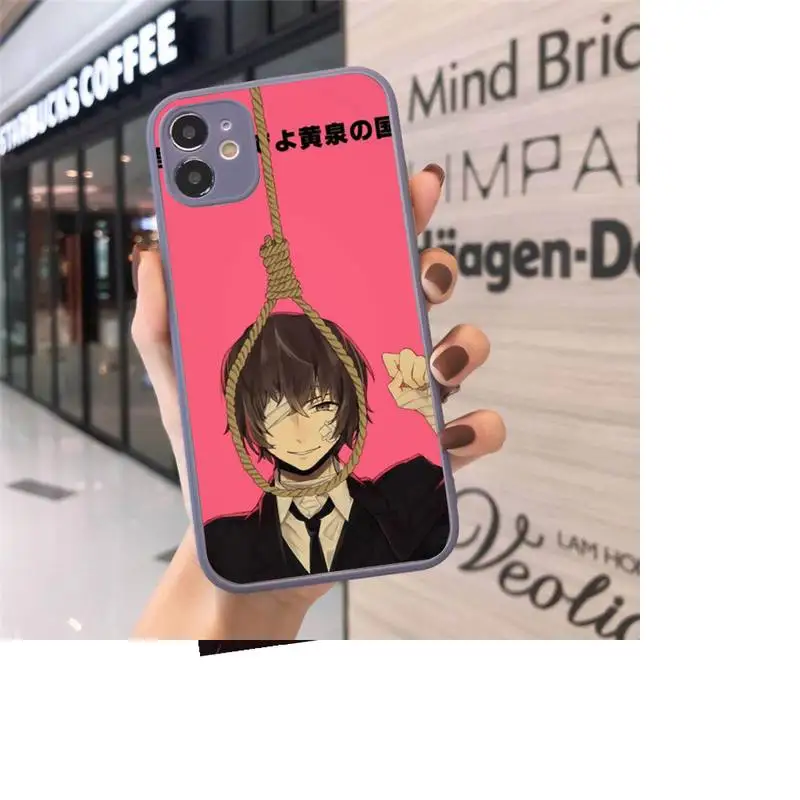 

Bungou Stray Dogs Phone Cases Matte Transparent for iPhone 7 8 11 12 s mini pro X XS XR MAX Plus cover funda