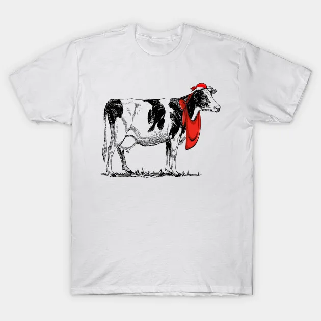 Мужская футболка футболки с коровой летние Забавные милые шаль бандана женская |