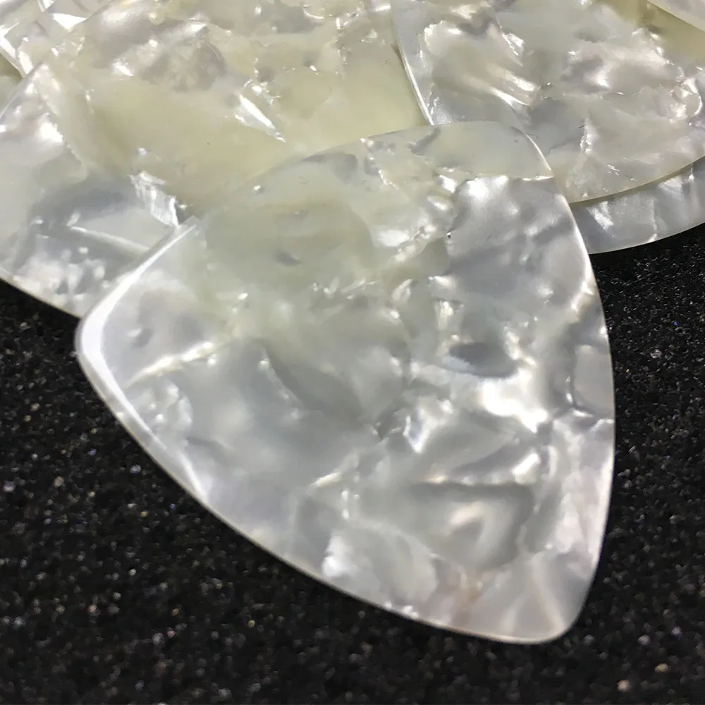 100 шт./лот гитарные палочки среднего размера 0 71 мм с белым жемчугом 2