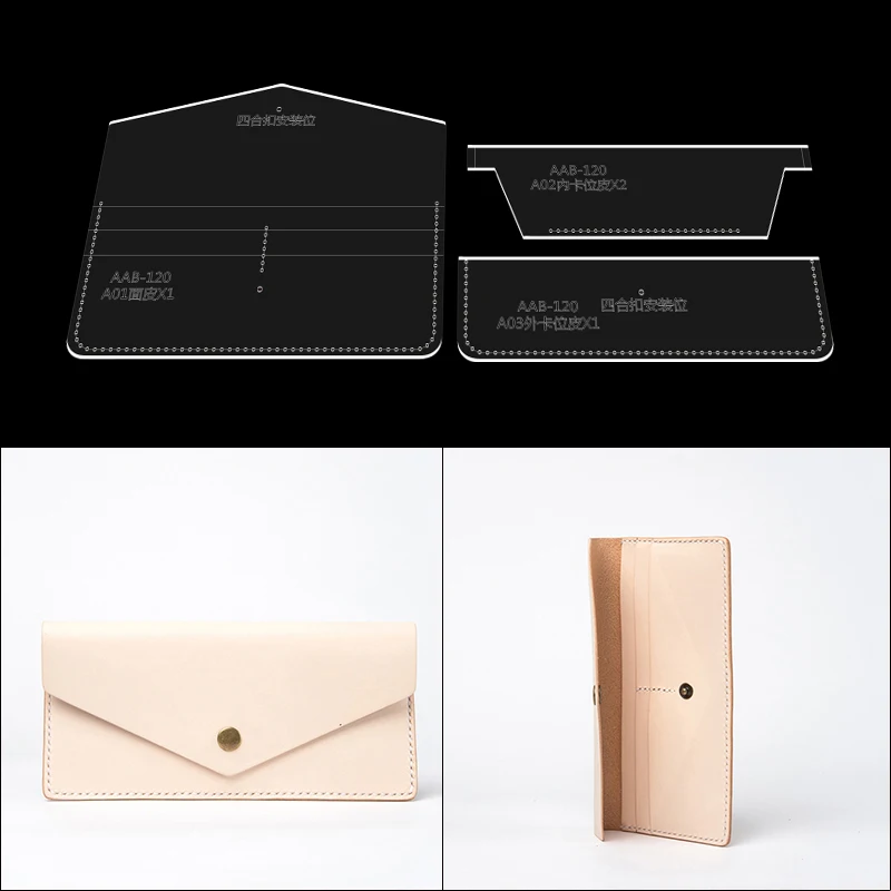 Женский кошелек акриловая версия ручной Длинный рисунки сетке бумаги diy пресс