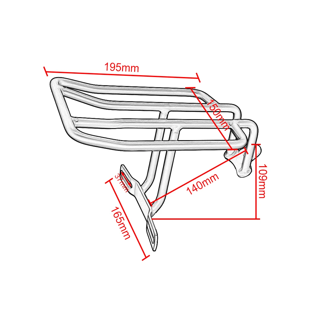 

Chrome Black Rear Luggage Rack Carrier Frame For Harley Sportster 1200 XL1200L Custom XL1200C 883 XL883 XL883R 48 Dyna Glide