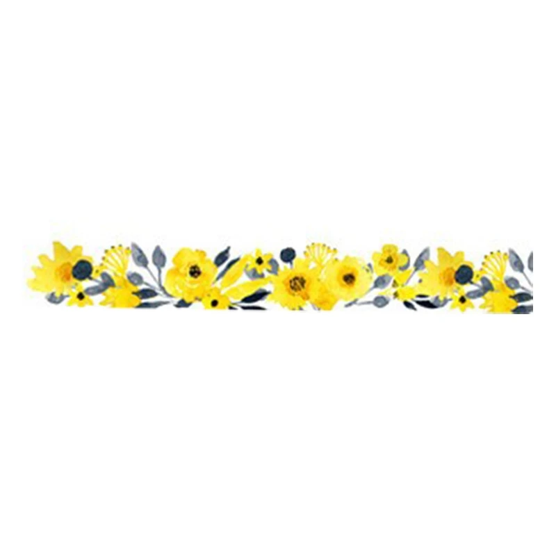 

1.5Cm Wide Luxuriant Flowers Washi Tape Adhesive Tape Diy Scrapbooking Sticker Label Masking Tape Huangmei & Hibiscus(2 Pcs)