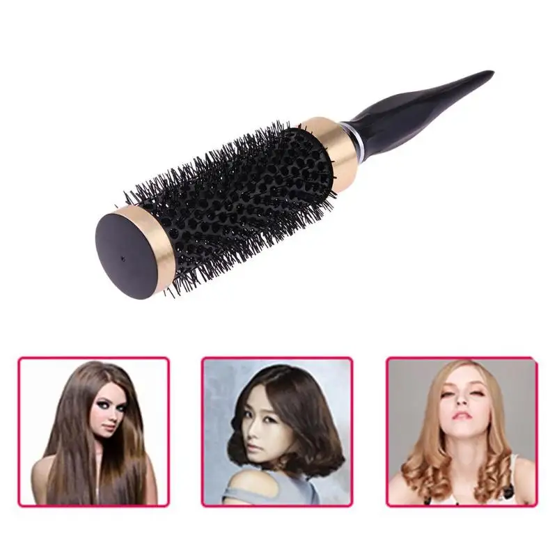 

1set Round Iron Hair Brush Anti-static High Temperature Resistant Round Barrel Hair Comb Drying Curling Barber Accessories DIY