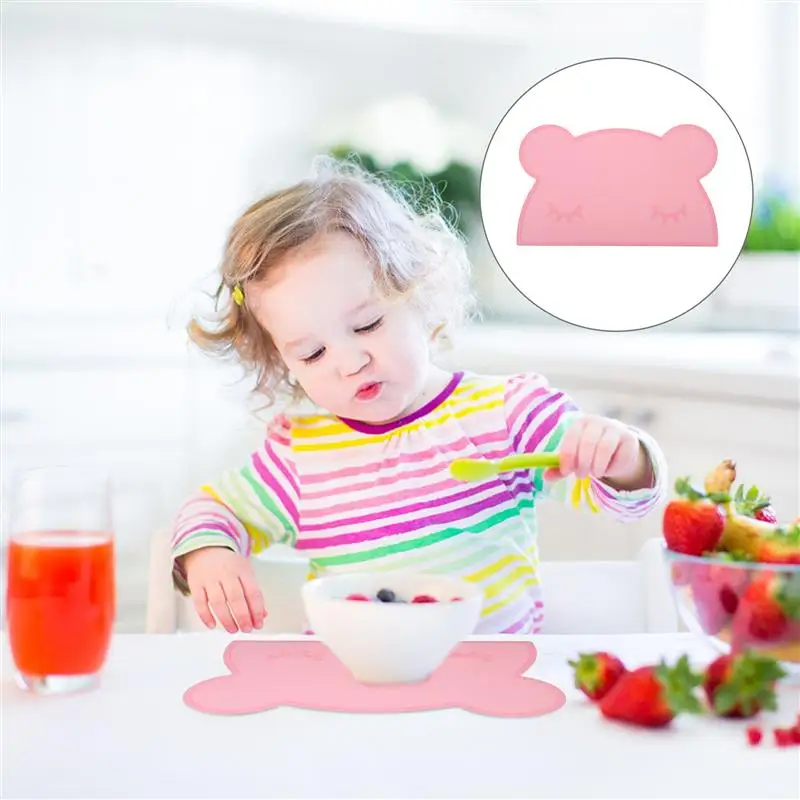 

Silicone Non-Slip Baby Placemat Children Kids Toddler Baby Dining Foot Mat