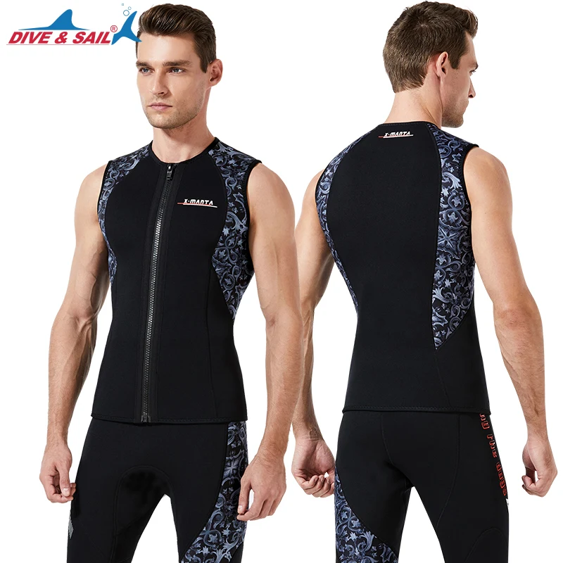 

Wetsuits Vest Top 3mm Thermal Neoprene Wetsuit Sleeveless Jacket Zipper Front Diving Surfing Kayaking Canoeing for Men Women