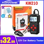 Автоматический Смарт-тестер KONNWEI KW210 для автомобильных аккумуляторов, 12 В, Автомобильный анализатор аккумуляторов 100-2000CCA, тестер для запуска автомобильных аккумуляторов