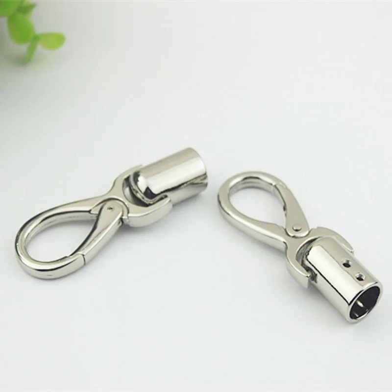 10pcs 12x65mm Bag Metal Buckles Tassel Cords Stopper Clasp Handbag Strap Belt Hanging Snap Hook Buckle DIY Hardware Accessories