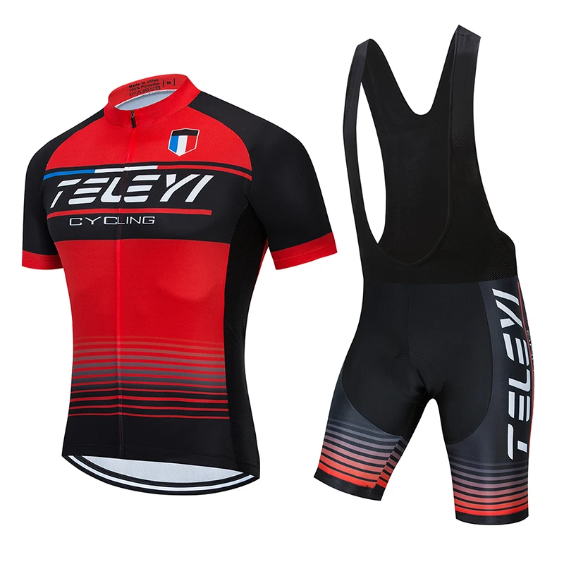 

Men's summer short sleeve bicycle clothing 2022 Pro cycling jersey set BIB pants Male mountain bike clothes MTB dress team suit