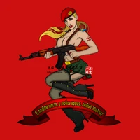soviet russian army military art sexy pinup girl large vinyl sticker decal