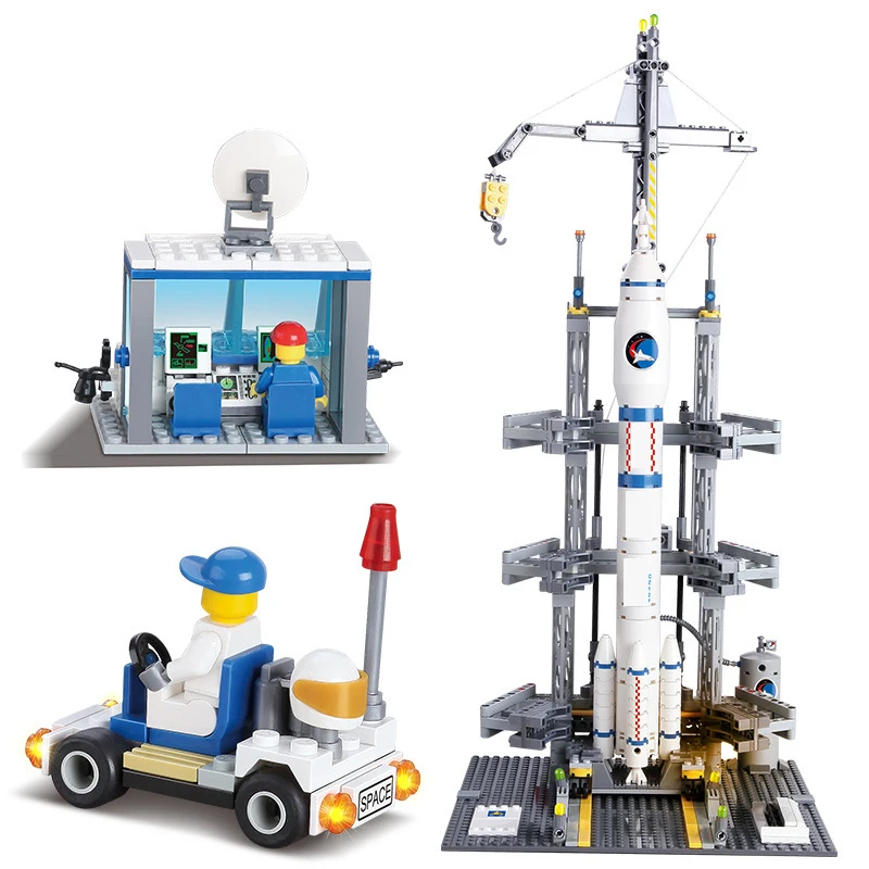 Детский конструктор космический № 9 игрушка авиационная ракета