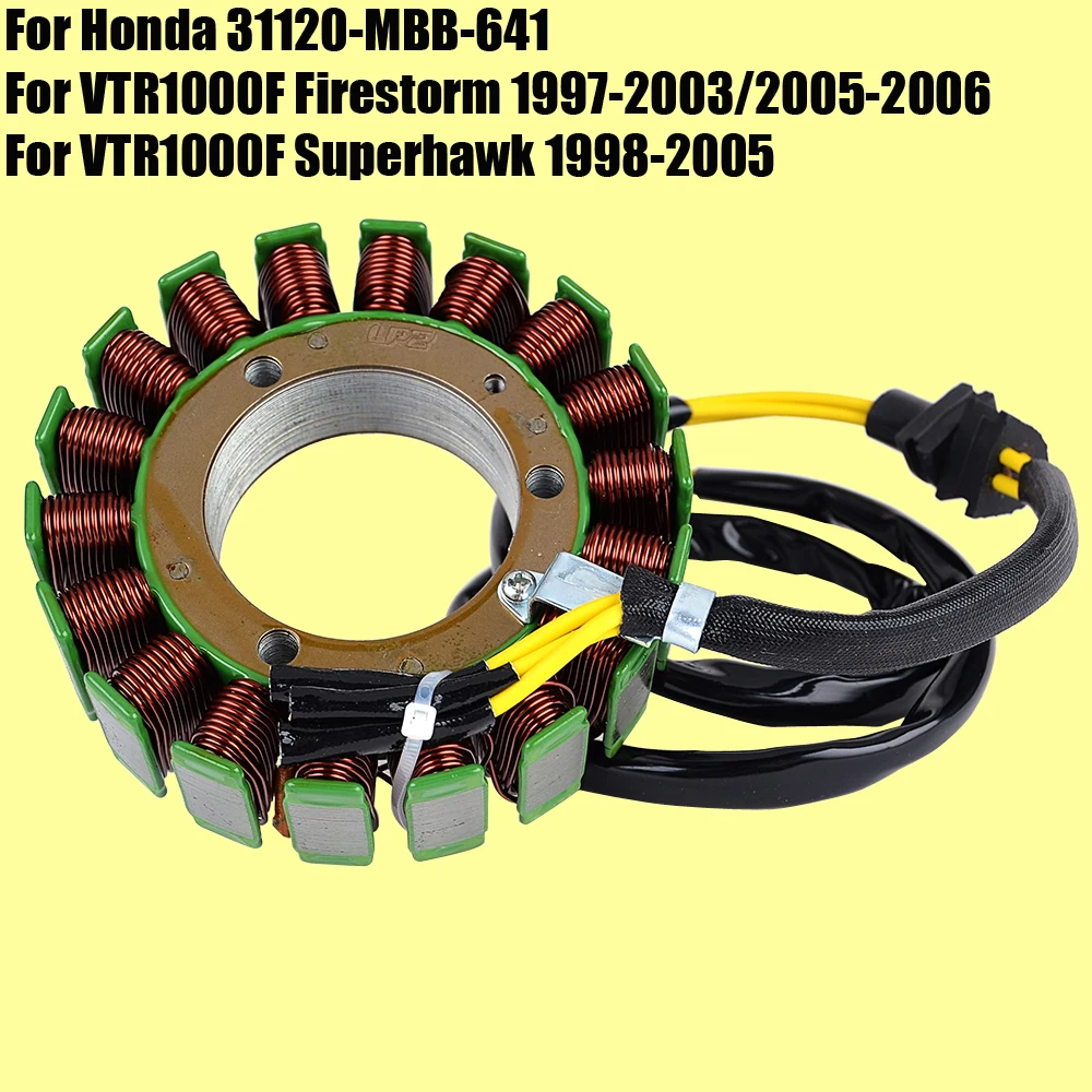 

Stator Coil for Honda VTR1000F Firestorm VTR1000F Superhawk 31120-MBB-641 Motorcycle Generator Magneto Coil VTR 1000F VTR 1000 F