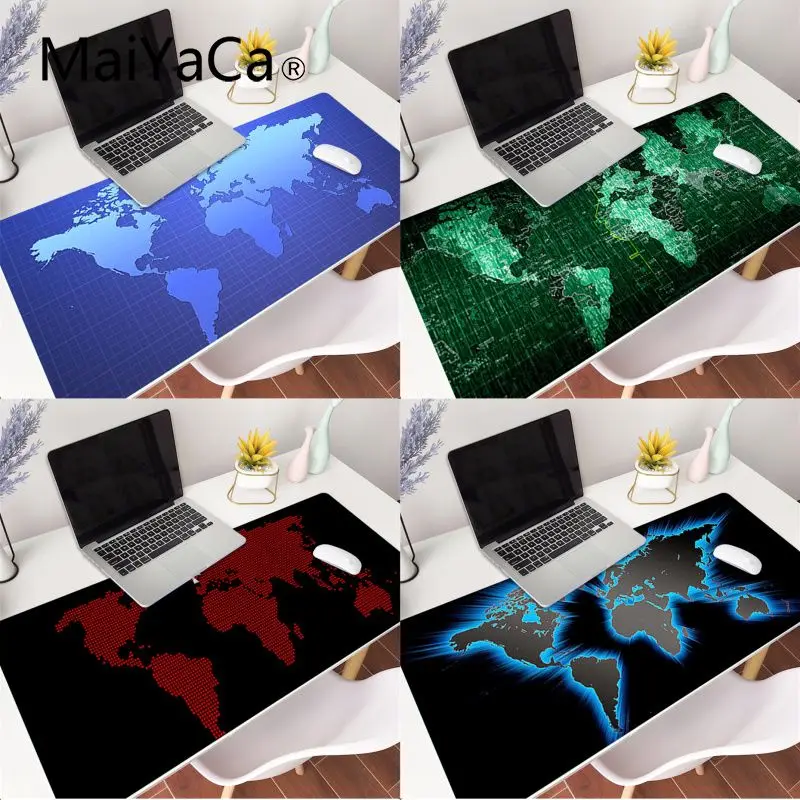 

MaiYaCa In Stocked World Map gamer play mats Mousepad Gaming Mouse Mat xl xxl 800x300mm for Lol world of warcraft