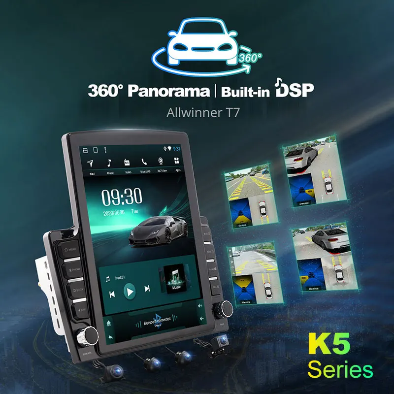 Android auto 9.7" Vertical Style Car Media Player GPS For Lifan X60 2011-2015 10 360 4*AHD Camera PX6 4+64G SPDIF Radio | Автомобили и
