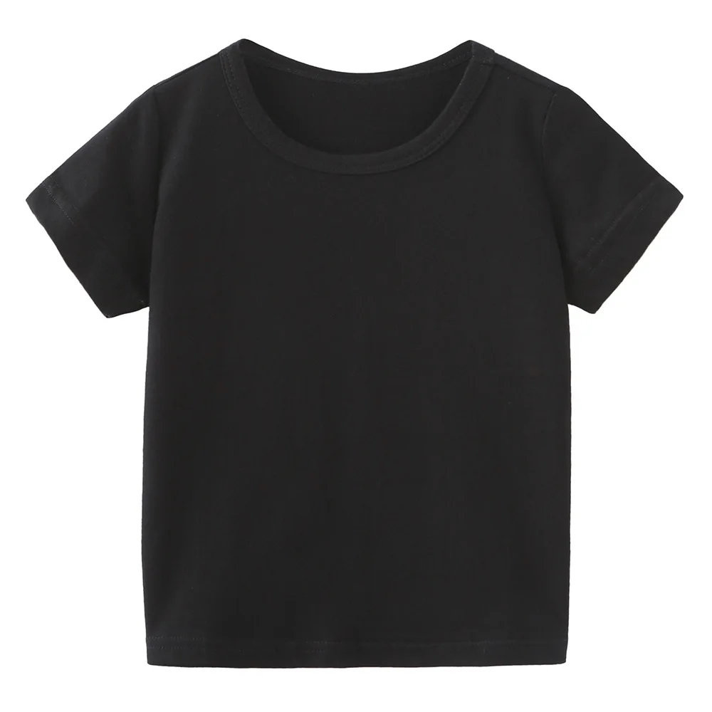

Children's short-sleeved t-shirt summer thin pure white children's half-sleeved bottoming shirt round neck TZ13