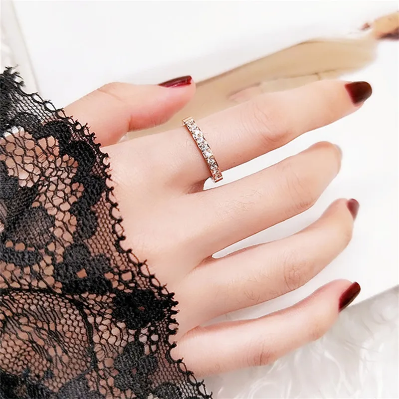 Высококачественные кольца цвета розового золота с цирконием класса ААА для