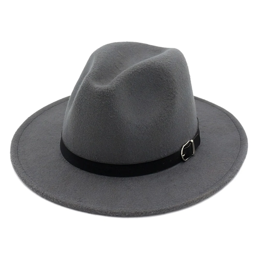 Felt Fedora Hat Wide Brim Floppy Sun Panama Cowboy for Beach Church Unisex C55K Sale | Спорт и развлечения