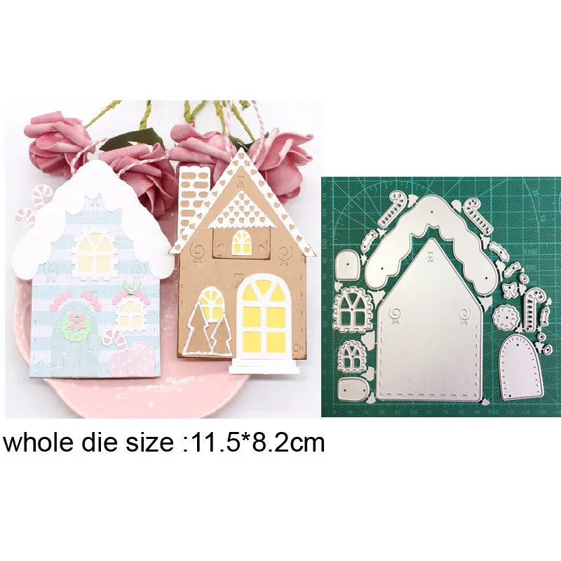

2021 new metal dies Christmas House Cutting Dies Stencils dies for DIY Scrapbooking dies Decorative Embossing die cut Craft dies