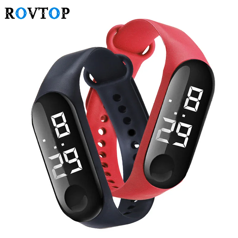 Цифровые светодиодные сенсорные электронные часы 50 м водонепроницаемые мужские