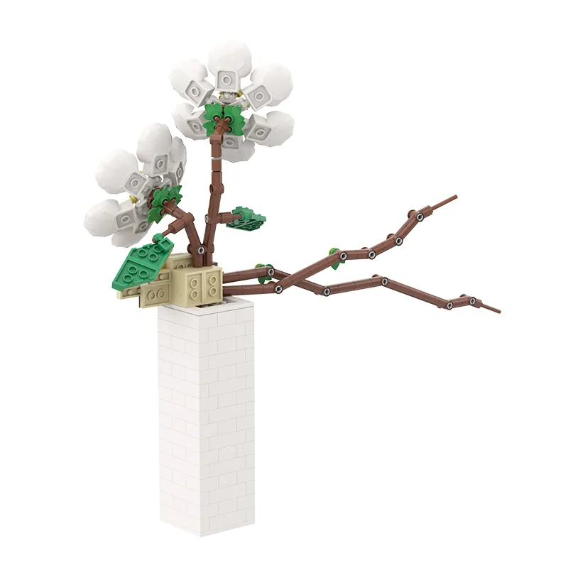 BuildMoc друг для девочки серии Искусство Цветок строительные блоки MOC цветок ветка