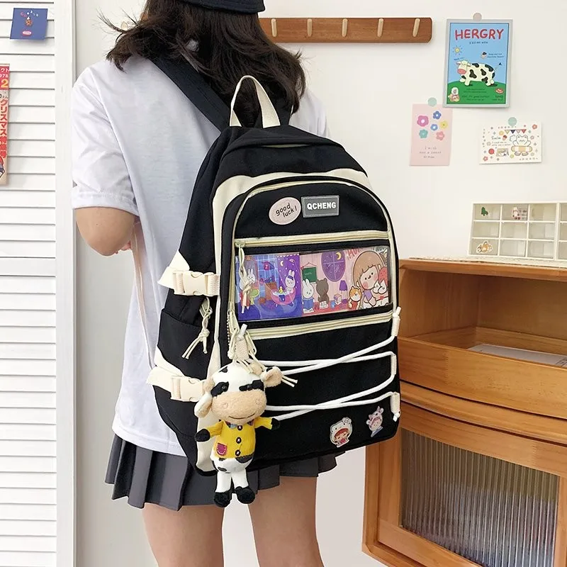 2021 нейлоновая Водонепроницаемая Студенческая сумка, студенческий рюкзак в Корейском стиле, вместительные сумки