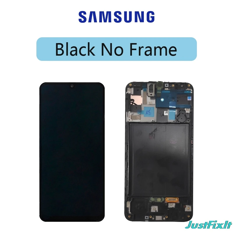 black with frame Супер Amoled для samsung Galaxy A50 SM-A505FN/DS A505F/DS A505 ЖК-дисплей кодирующий преобразователь сенсорного экрана в сборе с рамкой - Цвет: black with frame