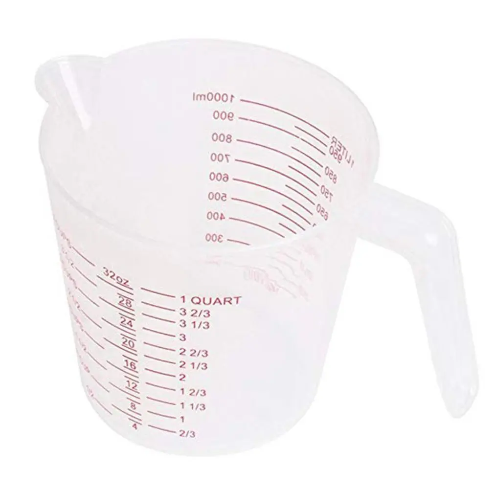 

Food grade plastic measuring instruments with scale durable portable plastic measuring cup tool cups