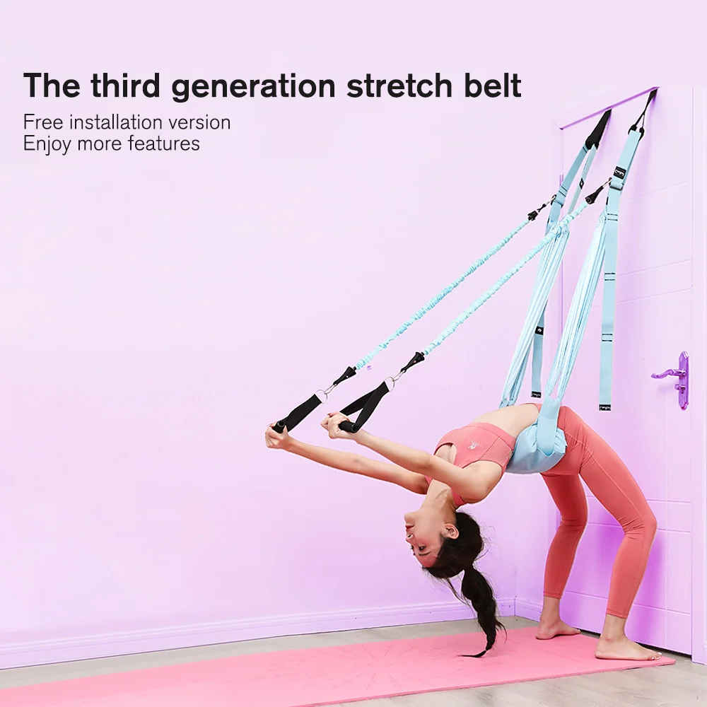 

Aerial Yoga Rope Stretch The Leg Splits Practic Elastic Stretch Yoga Handstand Training DeviceBar and Bends Down To Stretch