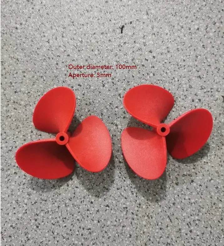 

100mm three-blade remote control ship pros/cons propeller (aperture: 5mm)