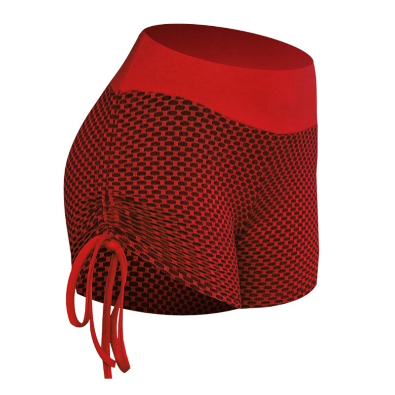 Женские летние спортивные шорты для фитнеса с высокой талией сетчатые ячеистые