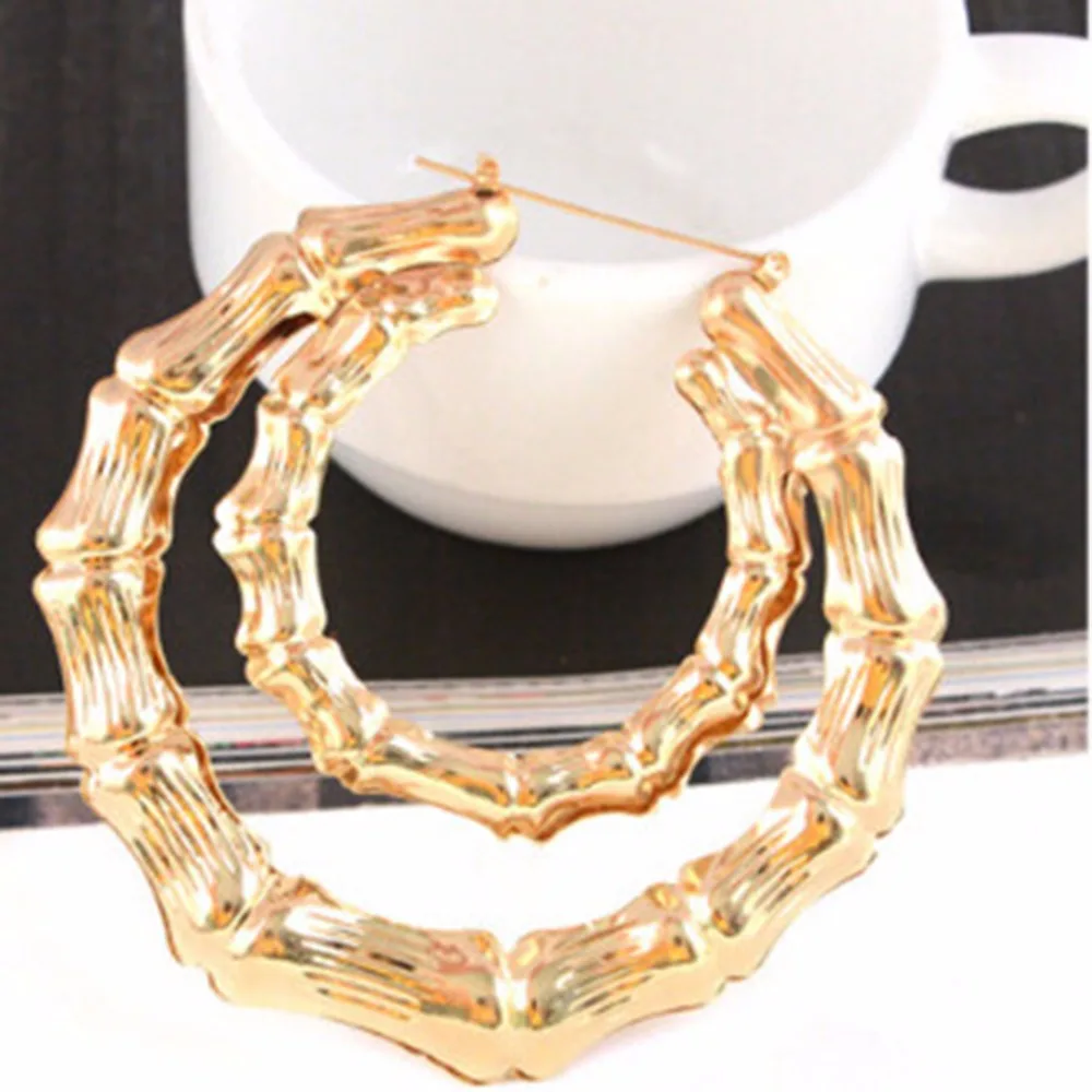 Новые ограниченные акриловые Хип хоп серьги новые большие бамбуковые кольца хип