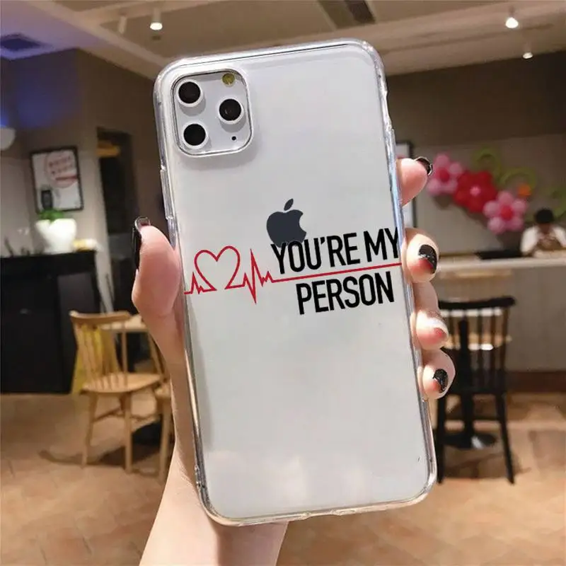 

Greys Anatomy Phone Case Transparent soft For iphone 5 5s 5c se 6 6s 7 8 11 12 plus mini x xs xr pro max