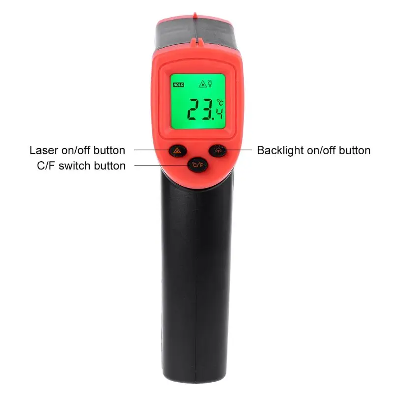 Цифровой лазерный инфракрасный термометр 50 ~ 600 градусов измеритель температуры