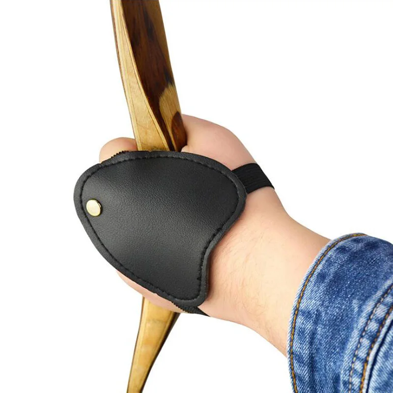 1 шт. защита для стрельбы из лука левой руки Черная защитная накладка пальцев