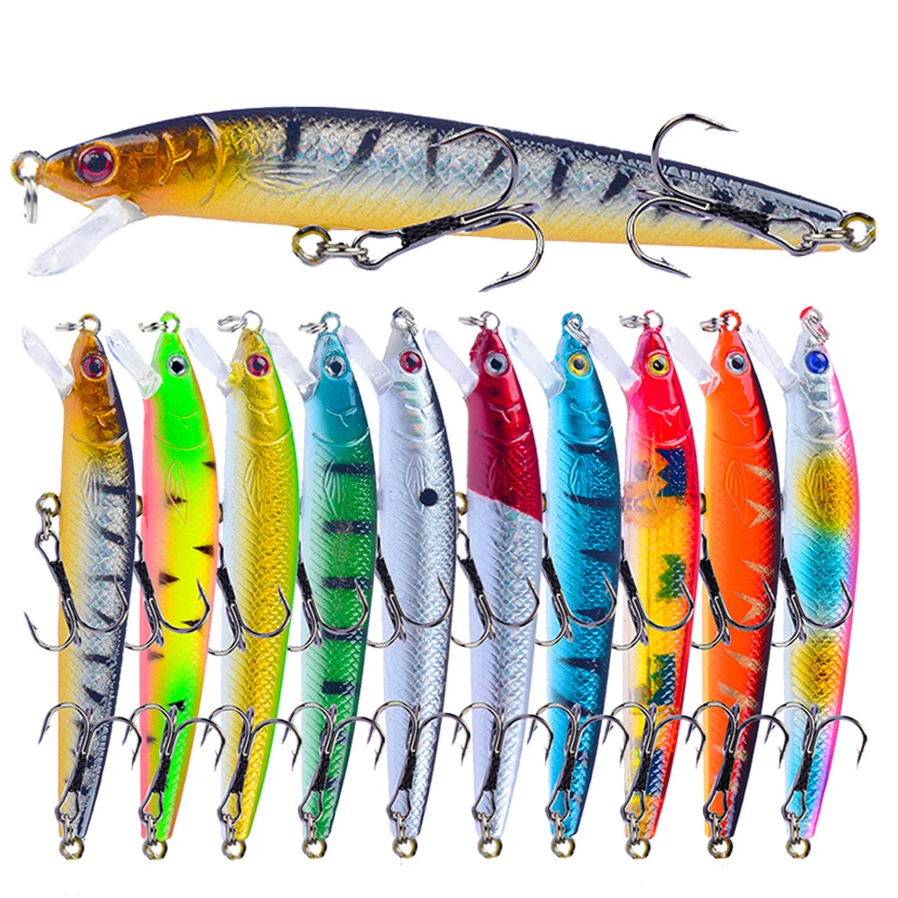 Рыболовная приманка воблер с тройными крючками длина для рыбалки глазками см вес