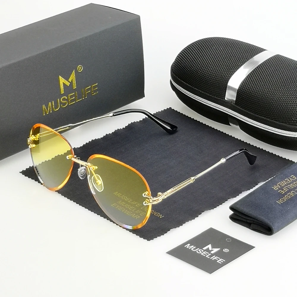 Модные синие и красные солнцезащитные очки для женщин мужчин вождения UV400