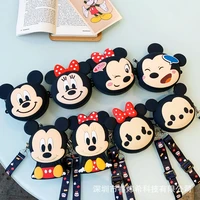 2021 new children silicone bags disney mickey minnie mouse cartoon cute fashion birthday gifts girls messenger bags coin purse