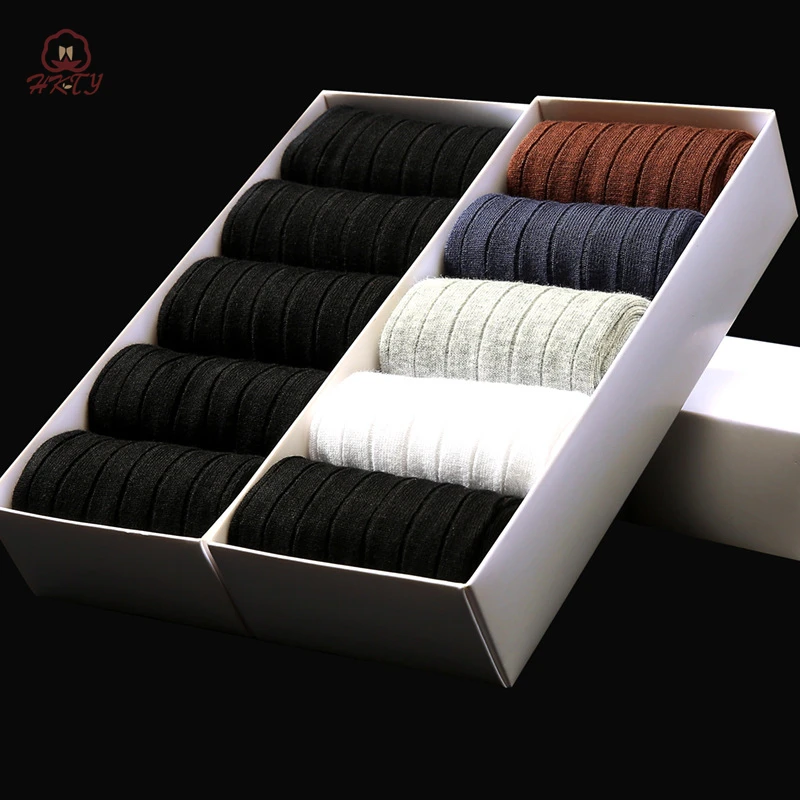 10 пар мужские носки из чесаного хлопка бизнес дышащие дезодорирующие