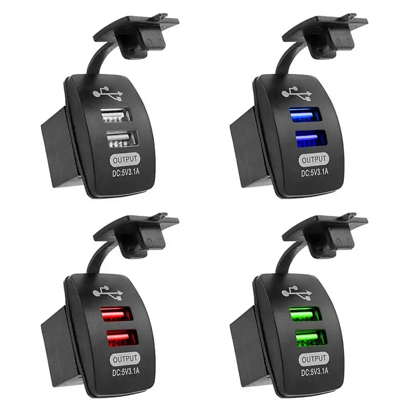 Универсальное автомобильное зарядное устройство 5 в 3 1 А водонепроницаемое с