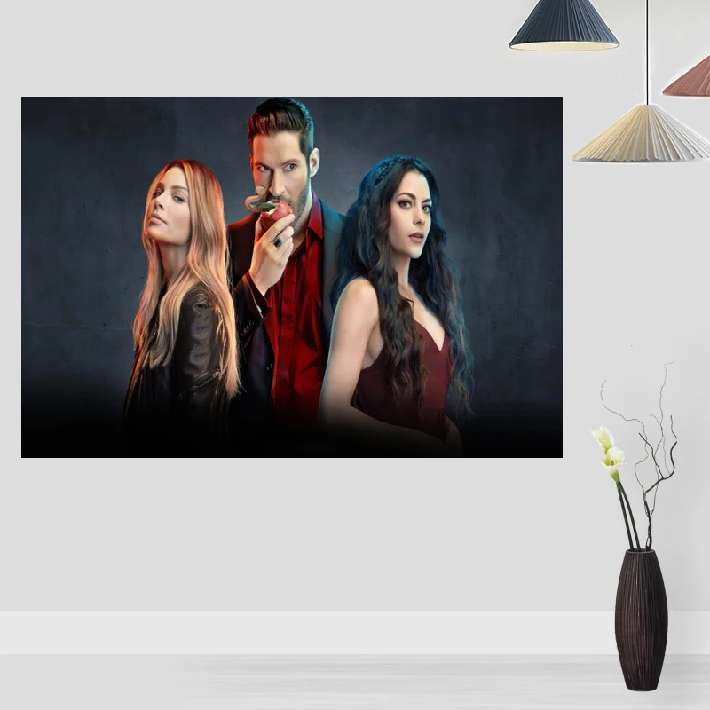 Новые забавные Люцифер ТВ настенные постеры современный Аниме/Кино/абстрактные